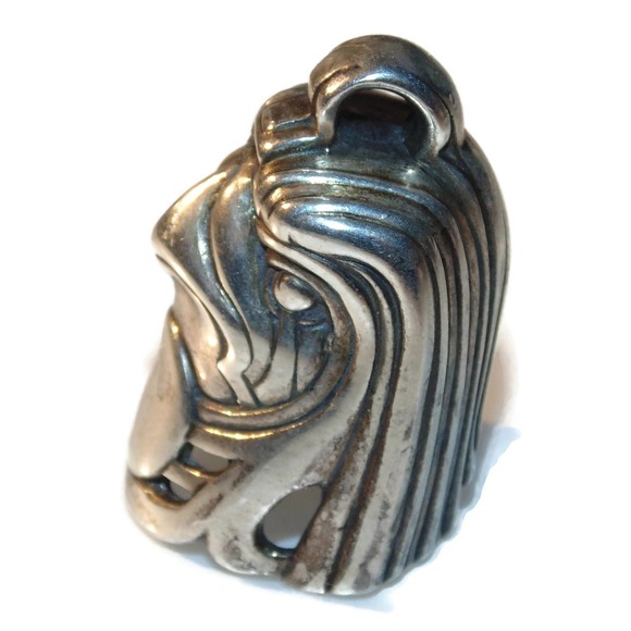 GRB Vintage Sterling Silver Harmony Chime Eagle RARE Bell Pendant Gordon Barnett - Picture 2 of 5